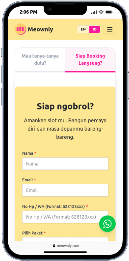 Portfolio Webdev Custom Konsultasi Karier dan Pembuatan CV ATS Mobile View