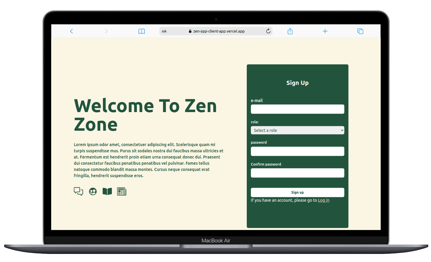 Portfolio Webdev Custom Media Sosial Kesehatan Mental Desktop View