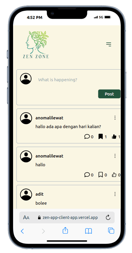 Portfolio Webdev Custom Media Sosial Kesehatan Mental Mobile View