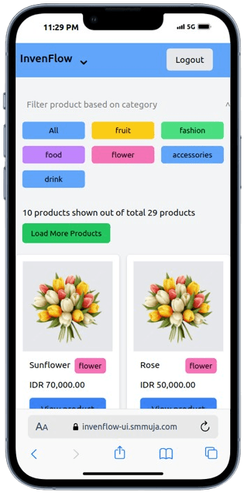 Manajemen Inventori & Produk mobile