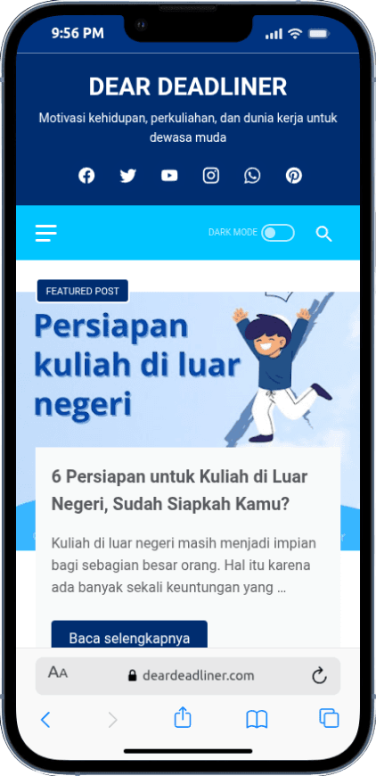 Portfolio Webdev Custom Edu Blog & Translation Services Mobile View