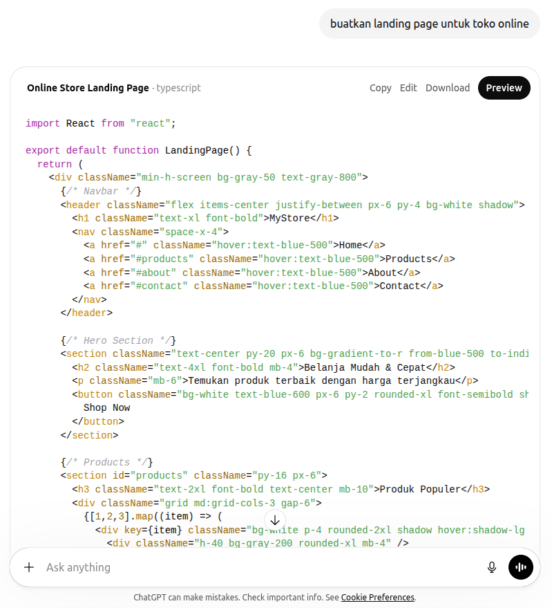 ChatGPT For Website Dvelopment